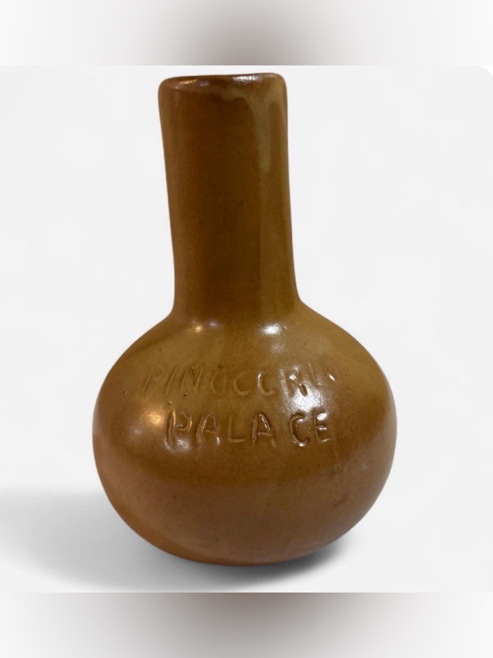Handmade Brown Ceramic Bud Vase